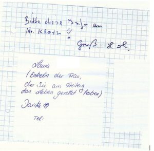 Dankbrief einer Enkelin (Großmutter Apoplex - Helfenb statt gaffen)